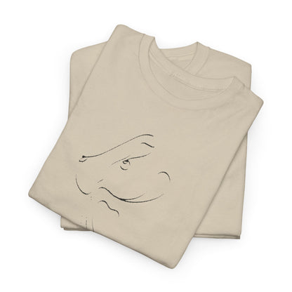 Stacked soft cotton t-shirts featuring artistic animal designs, combining comfort and sophisticated style.
