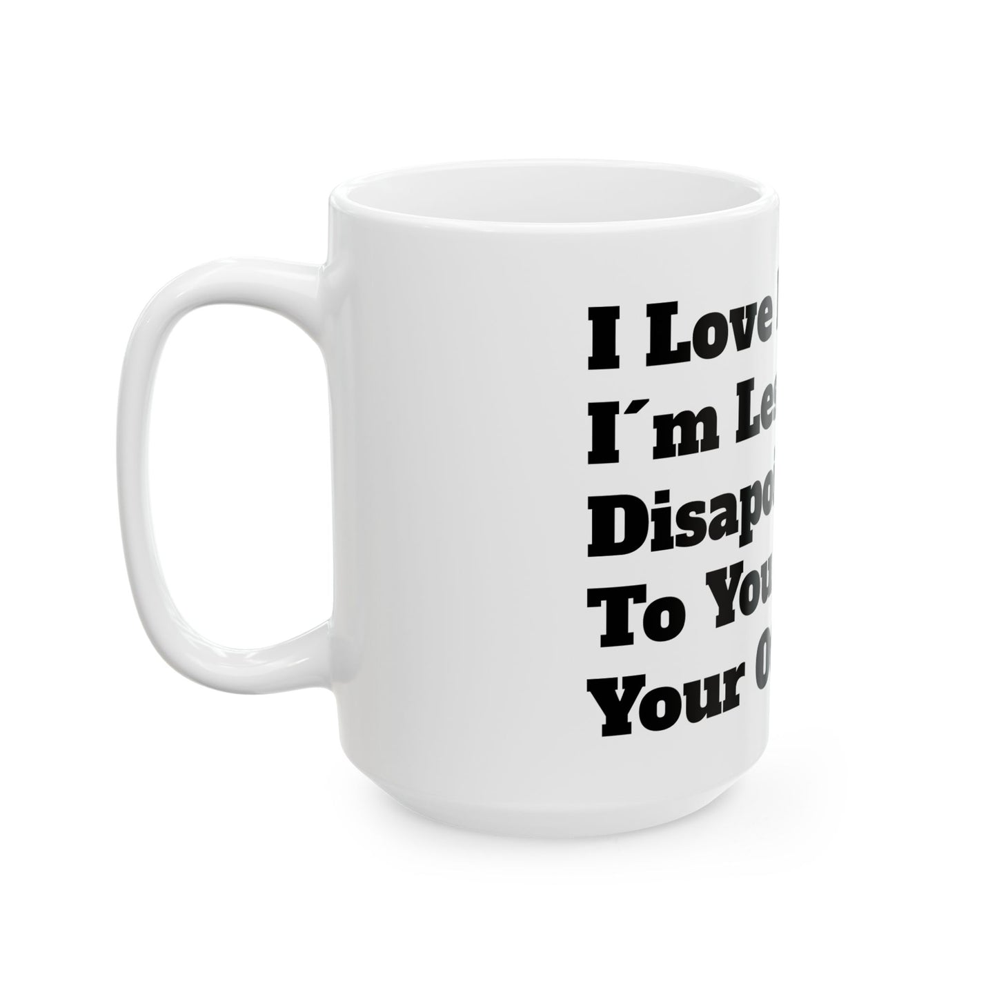 Inappropriate Slogan Ceramic Mug featuring a humorous F-word slogan, perfect for adding cheeky charm to your morning coffee routine.