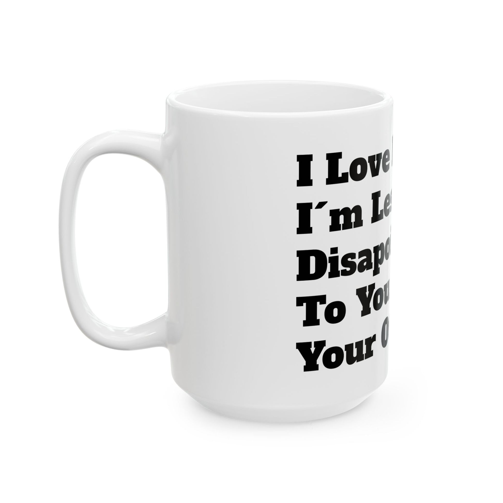 Inappropriate Slogan Ceramic Mug featuring a humorous F-word slogan, perfect for adding cheeky charm to your morning coffee routine.