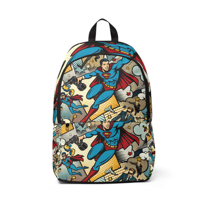 Luxurious Pop Art Inspired Mystic Geometry Fusion Backpack from Dazzling Dreams Studio, showcasing vibrant comic strip design and eye-catching colours.