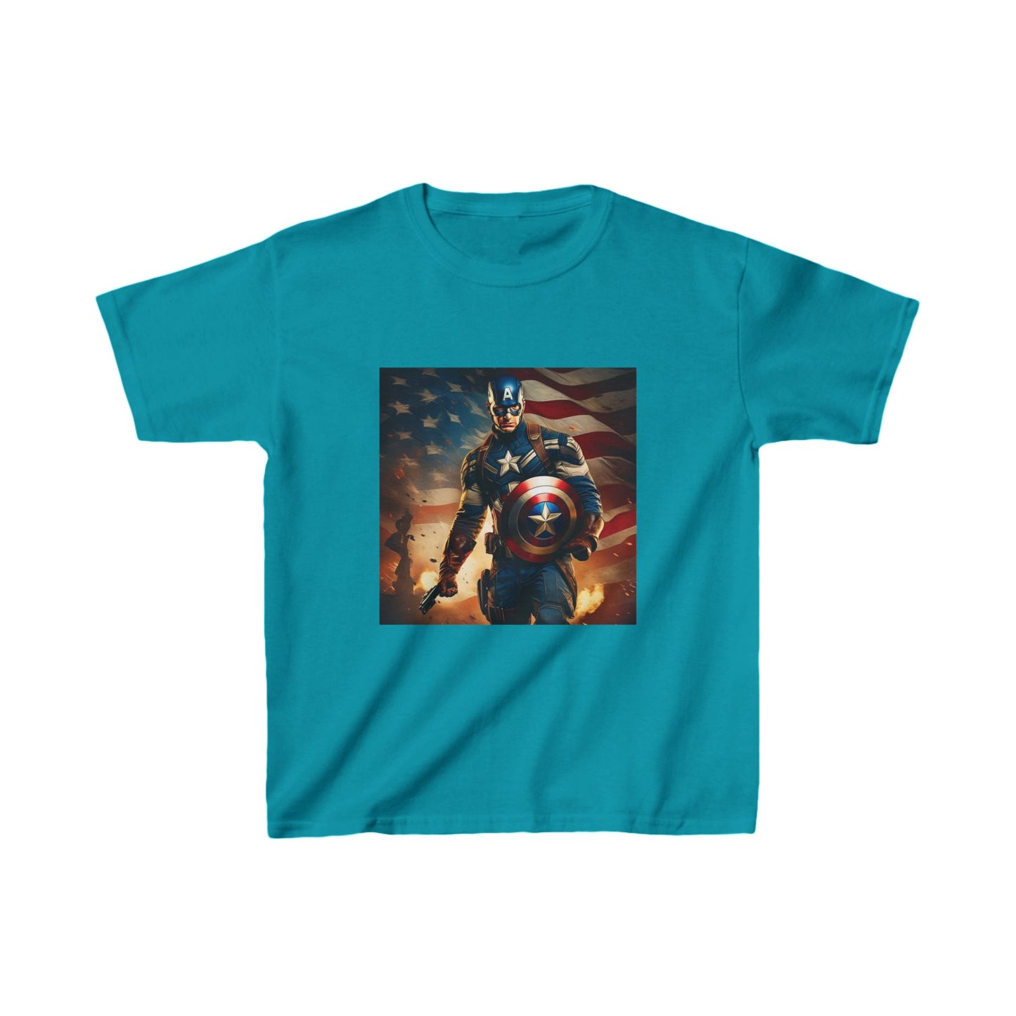 Kids Captain America Heavy Cotton Tee 16 colors