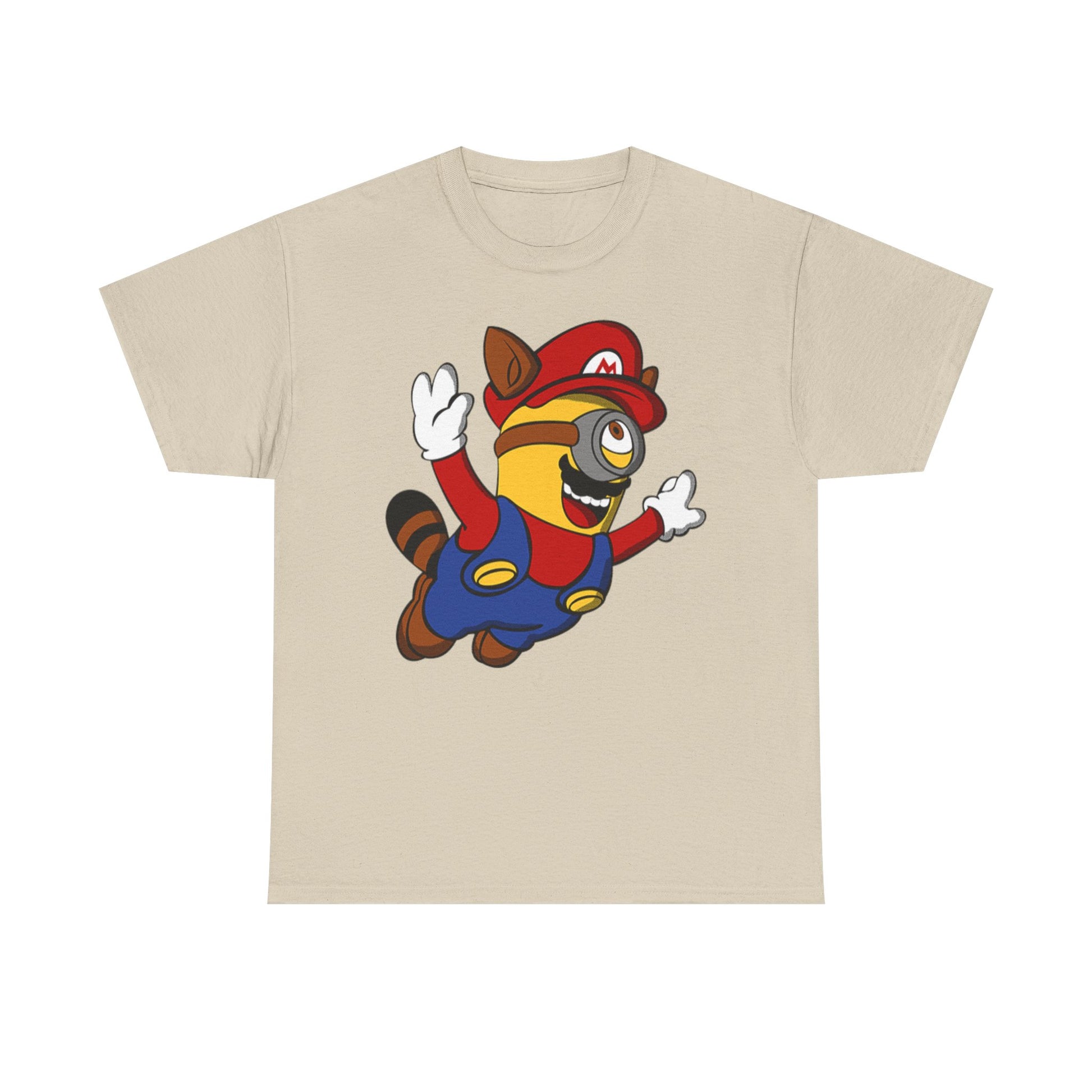 Super Minionworld Unisex Men’s Women’s Graphic Cotton Funny T Shirt Tee displaying a charming Minion in a nostalgic gaming costume, making it an ideal choice for those who love funny Minion-themed clothing.