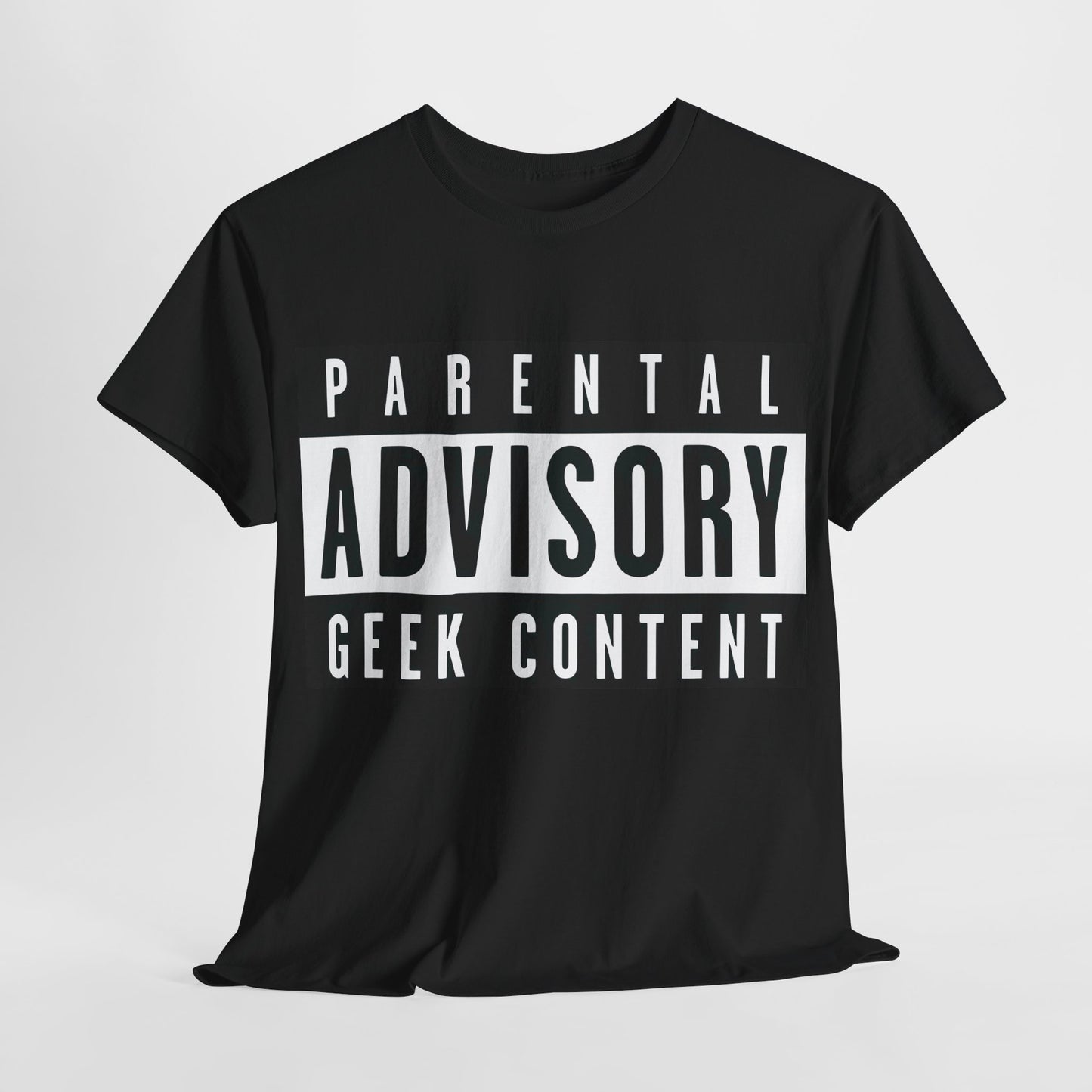 Parental Advisory: Geek Content Graphic T-Shirt Urban Unisex Cotton Tee