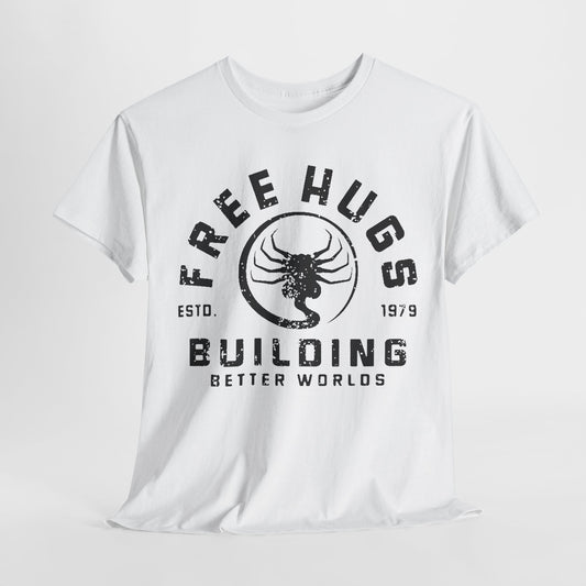 MENS Funny T Shirt ALIEN Xenomorph EMBRYO FREE HUGS Logo DESIGN TEE Urban Street