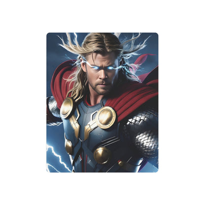 Luxurious Marvel Thor Metal Art Poster crafted from matte aluminium, featuring the legendary Thor with vibrant lightning accents, ideal for upscale interiors.