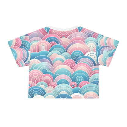 Stylish ensemble featuring the Marcella Kensington Pastel Crop Top by Dazzling Dreams Studio, ideal for chic evening events.