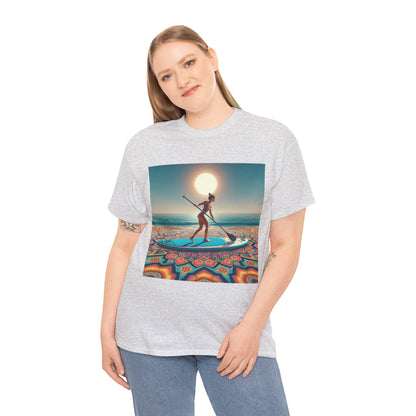 Dazzling Dreams Studio's Luxury Paddle Board 14 during an exciting paddleboarding experience, capturing the essence of luxury water sports.