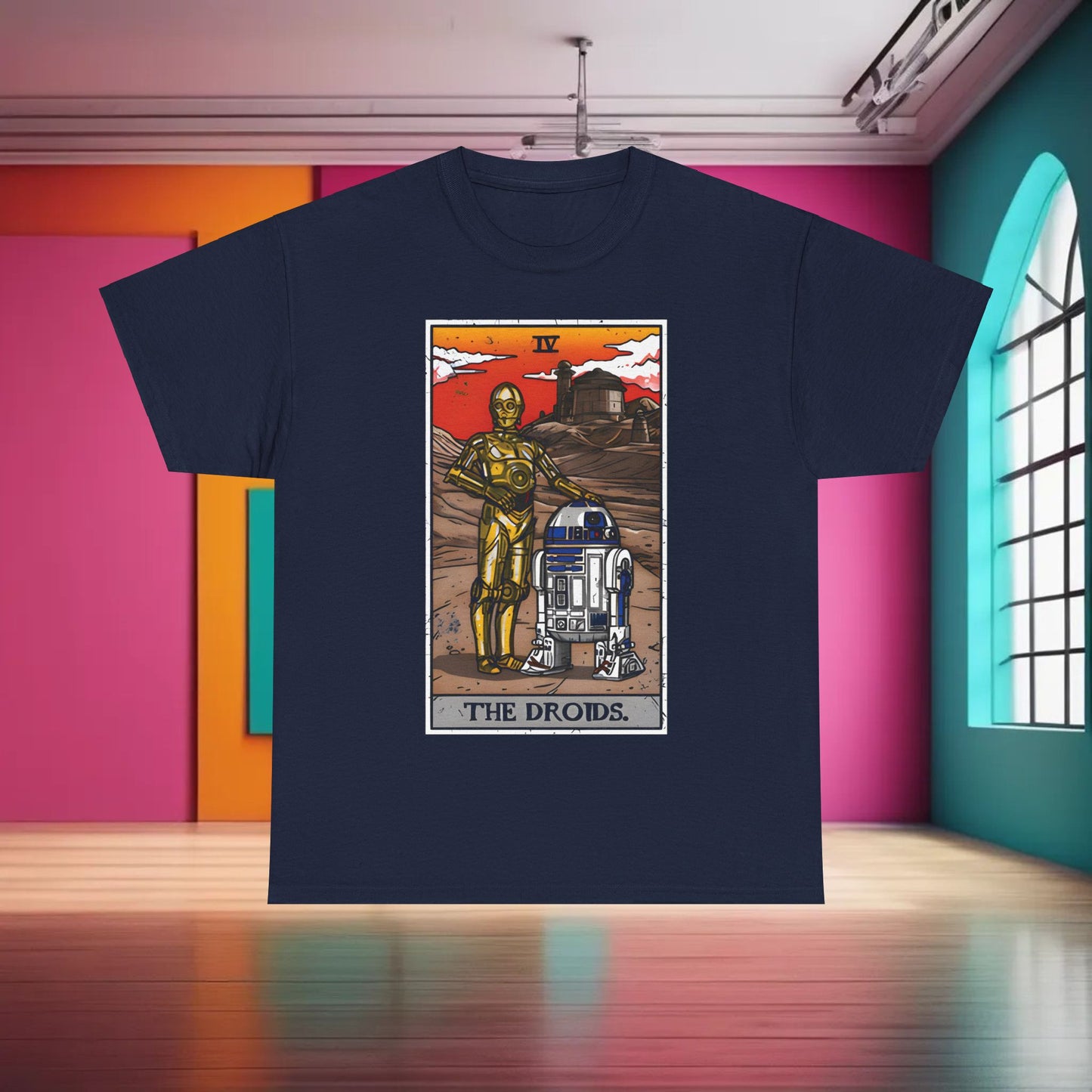 The Droids Tarrot Card Graphic T-Shirt Urban Unisex Cotton Tee