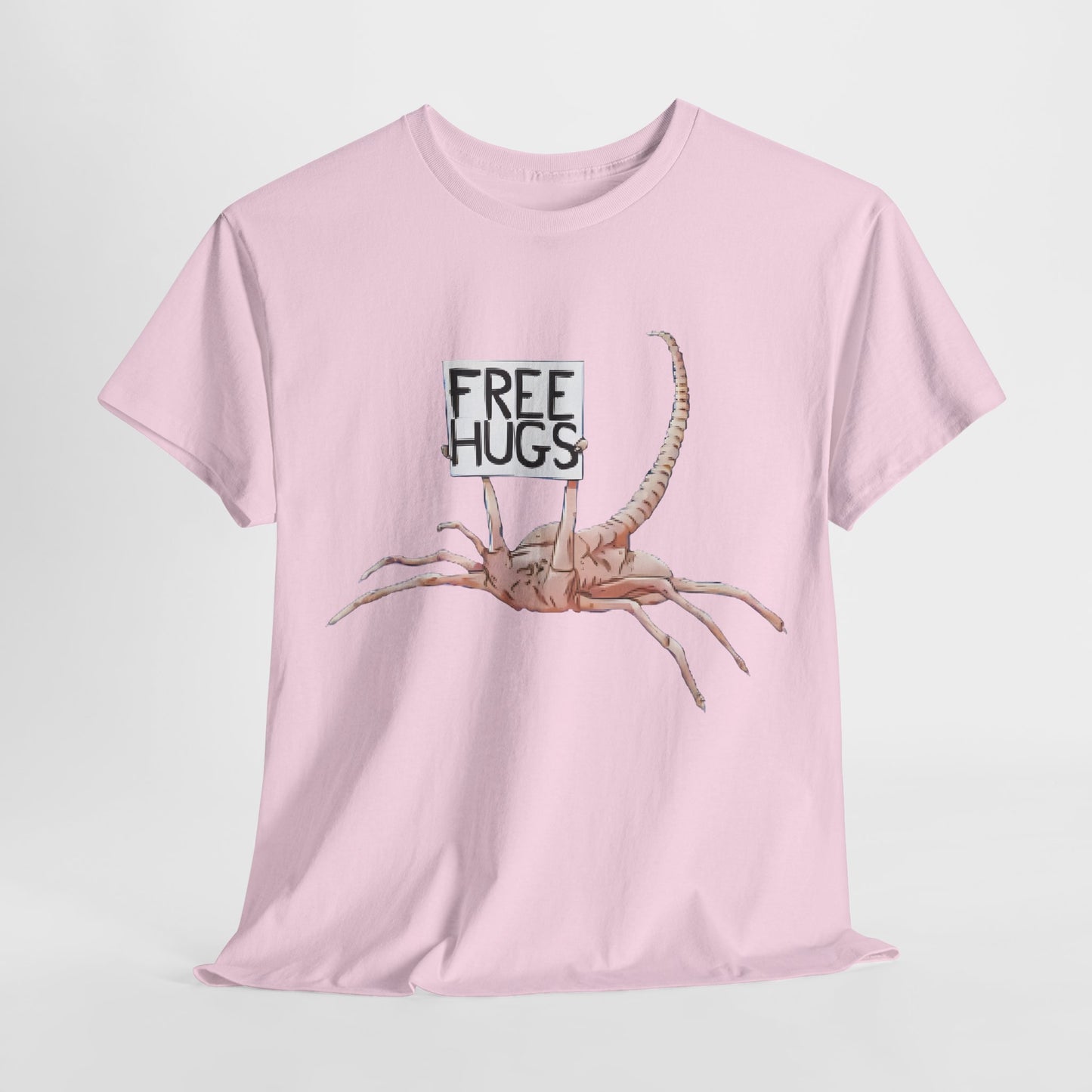 Alien Xenomorph Facehugger Free Hugs  Graphic Unisex Graphic T Shirt Tee