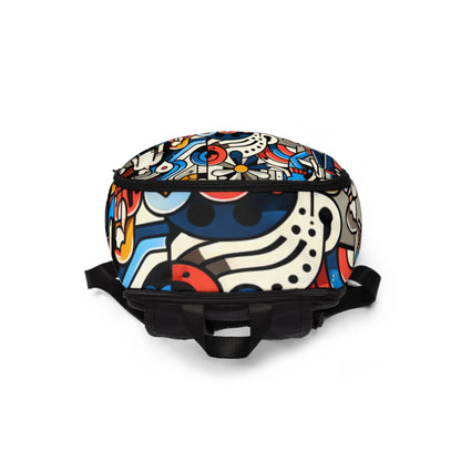 Contemporary cartoon character backpack by Dazzling Dreams, emphasising its spacious interior and chic design for fashionable individuals.