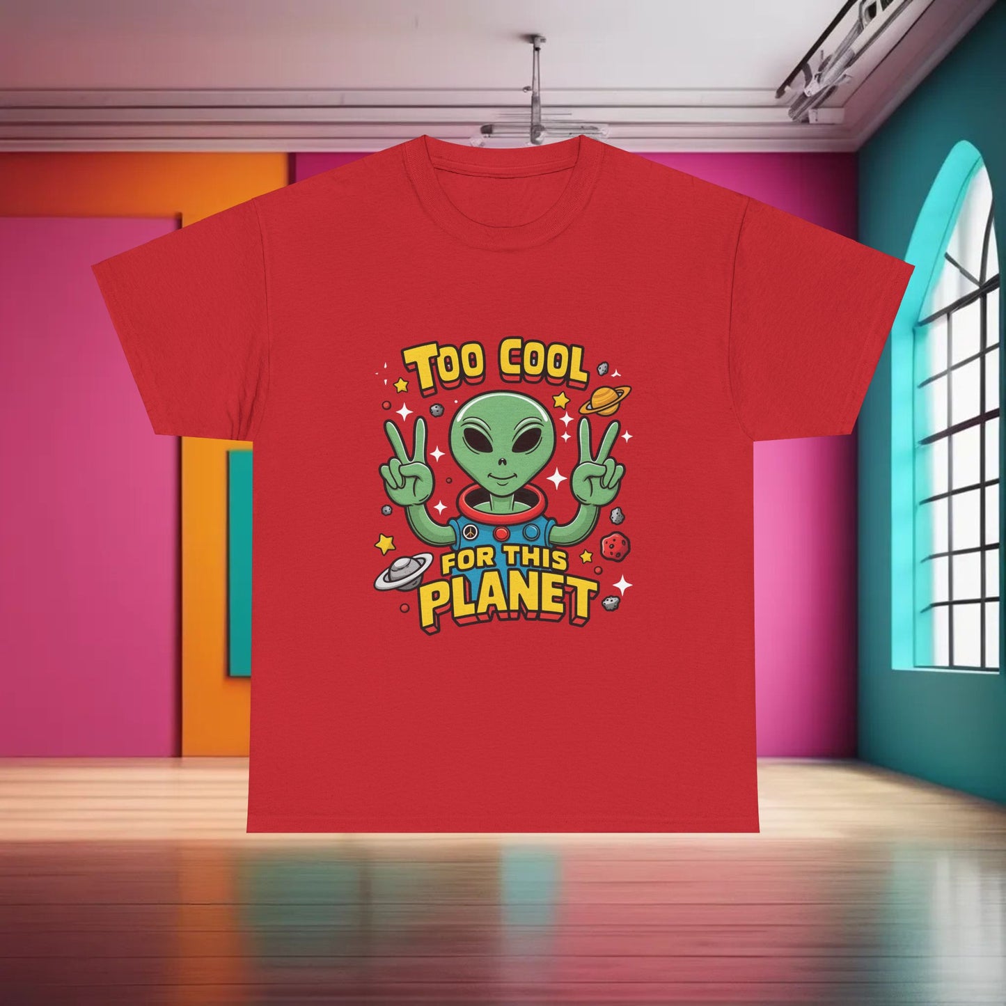 Cool Alien Graphic T-Shirt Urban Unisex Cotton