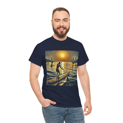 Delightful Paddleboard T-Shirt by Dazzling Dreams Studio featuring serene paddleboarding imagery, capturing the spirit of adventure and nature.