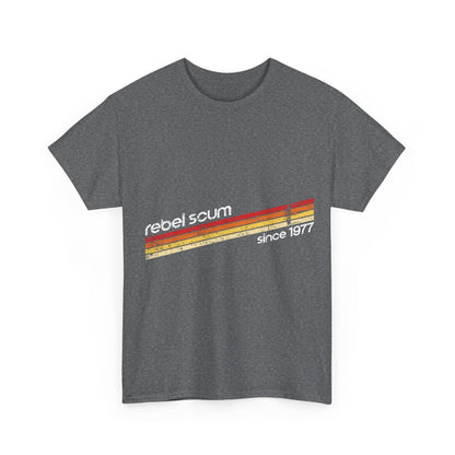 Elegant front view of the Star Wars Rebel Scum Graphic T-Shirt featuring a stylish graphic design, perfect for urban fashion.