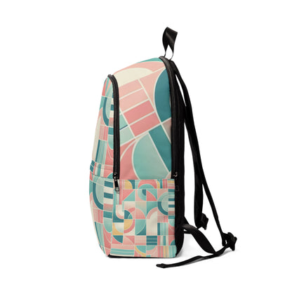 Spacious compartments of the Pastel Paradise Modern Backpack by Dazzling Dreams Studio, designed for organised and fashionable daily use.