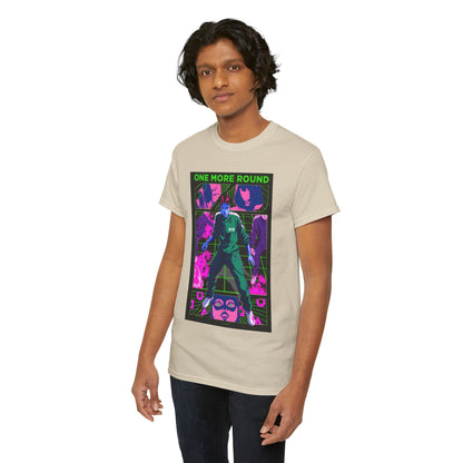 Stylish unisex graphic T-shirt inspired by 'Squid Game', featuring bold design elements and vibrant colours, perfect for urban fashion enthusiasts.