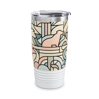 High-quality stainless steel 20oz Pastel Palette Paradise Tumbler by Dazzling Dreams Studio, designed for maintaining beverage temperature, blending sophistication and functionality.