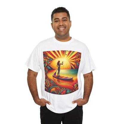 Delightful Paddle Board T-Shirt by Dazzling Dreams Studio, featuring a stunning paddleboarding graphic, perfect for water sports enthusiasts.