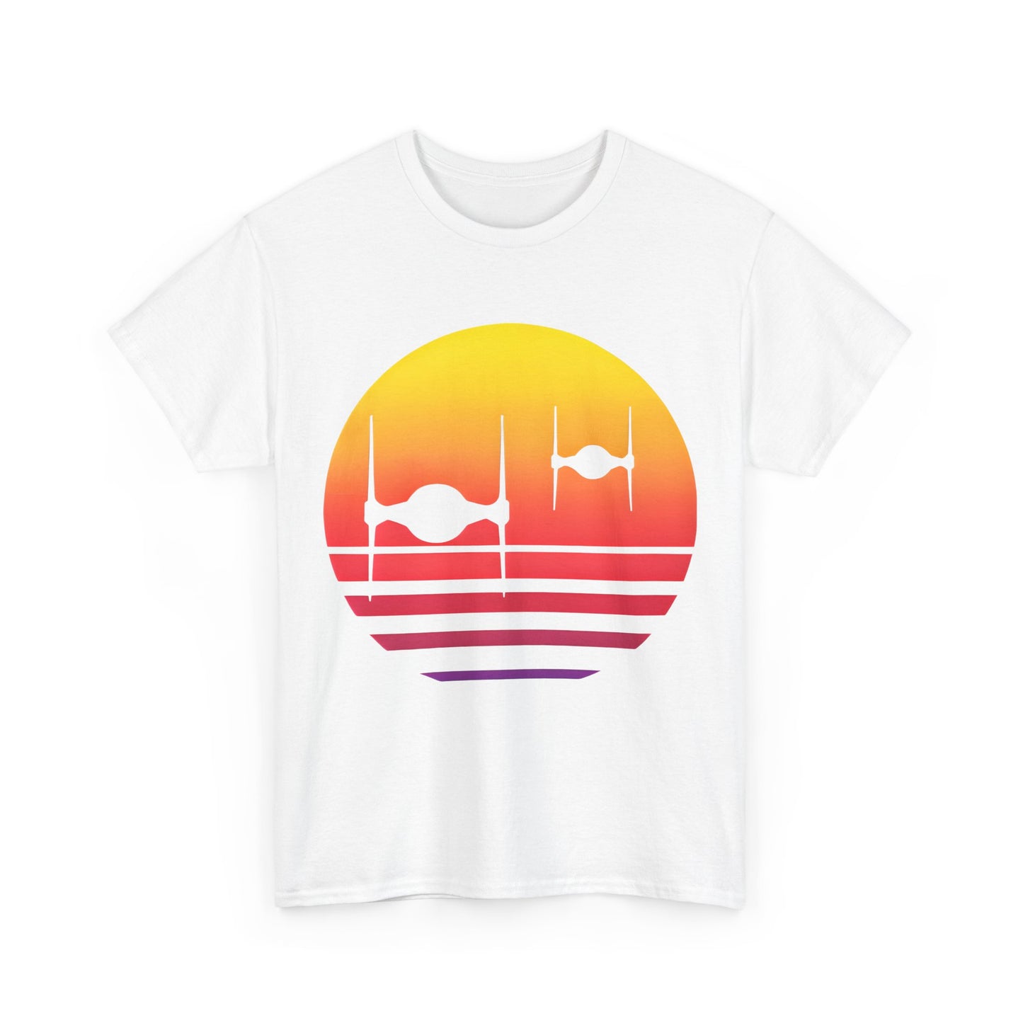 Tie Fighters Sunset Star Wars Graphic Unisex  Tee Shirt