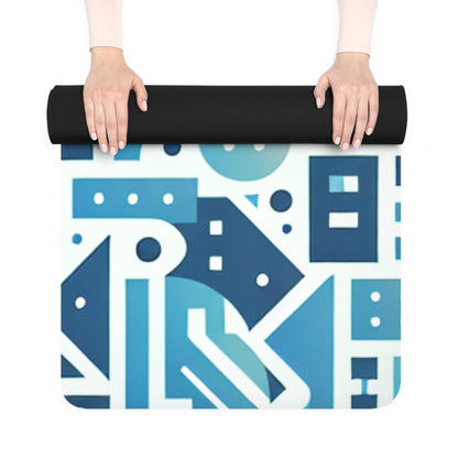 Artistic arrangement of silhouette formations on the Elara Sinclair Yoga Mat by Dazzling Dreams Studio, enhancing the aesthetic appeal of your yoga sessions.