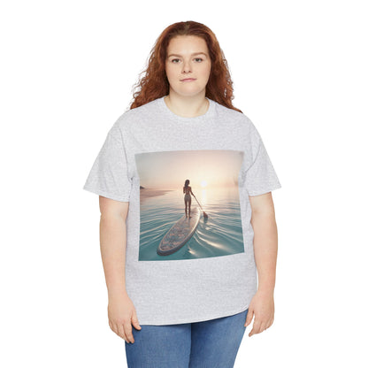 Luxurious Dazzling Dreams Paddle Board T-Shirt designed for water enthusiasts, showcasing vibrant paddleboarding design, perfect for adventure lovers and nature fans by Dazzling Dreams Studio.