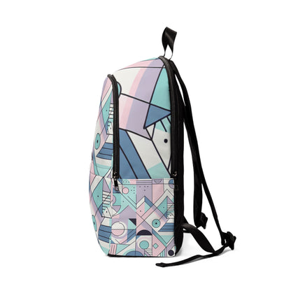 Chic Geometric Pastel Backpack by Dazzling Dreams Studio featuring a modern geometric design in soft pastel colours, perfect for stylish professionals and trendsetters.