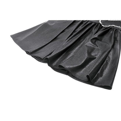 Close-up of the luxurious fabric of the Dark In Love Valentina Red Velvet Dress, highlighting the rich red and black tones along with detailed embroidery for a gothic aesthetic.