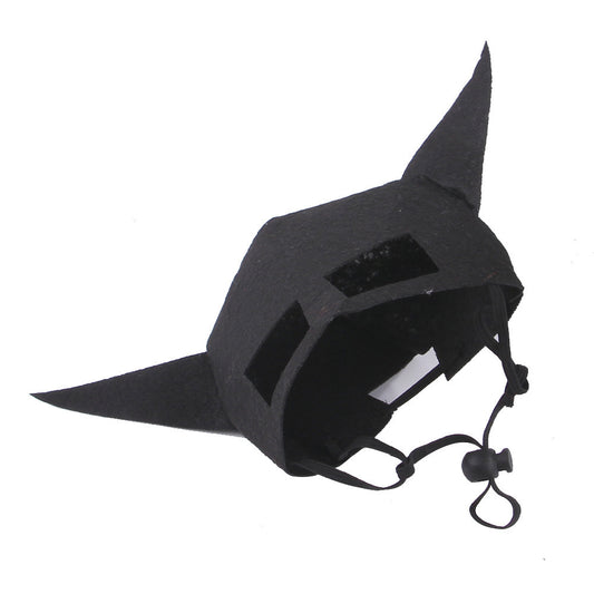 Luxury Halloween Pet Costume: Bat Wings Mask and Corset Set for Dogs and Cats showcasing a close-up of the elegant bat headpiece, designed for comfort and style.