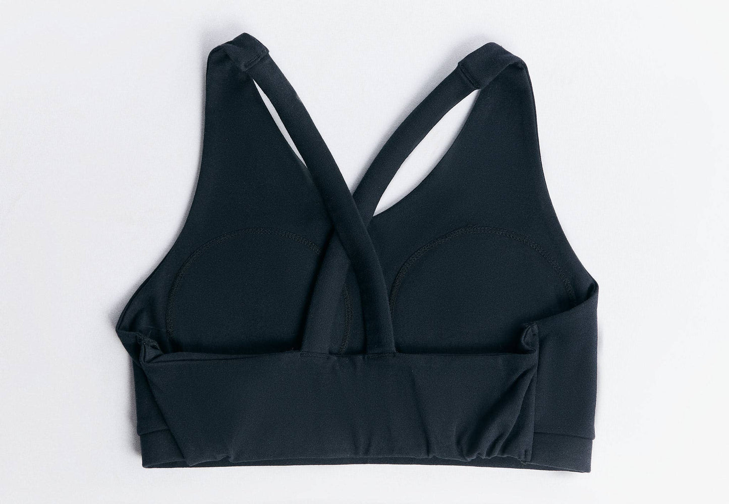 Chic Earth Wardrobe sports bra made from 72% organic cotton and 28% recycled elastane, offering a perfect blend of comfort and style.