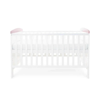 Ickle Bubba Coleby Style Cot Bed Elephant Love Pink - Without Mattress
