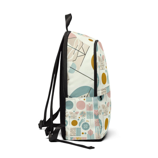 Durable and spacious Stylish Pastel Geometric Backpack from Dazzling Dreams Studio, featuring adjustable straps and nature-inspired designs, perfect for daily use and stylish outings.