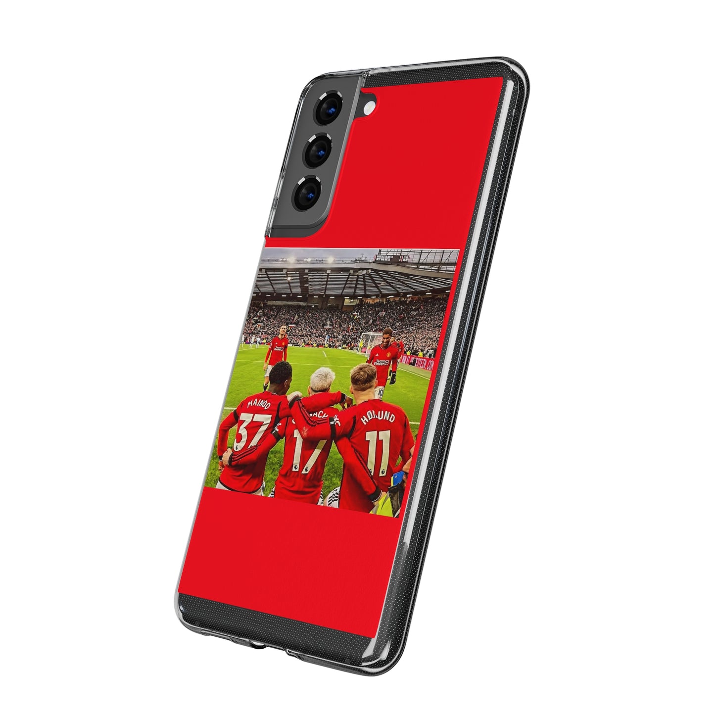 Manchester United Mainoo Garnach Hojlund Soft Phone Case - Soccer Fan Gift,