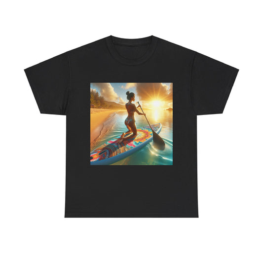 Premium quality paddleboarding t-shirt from Dazzling Dreams Studio, designed for comfort and style, perfect for casual outings or on-water adventures.