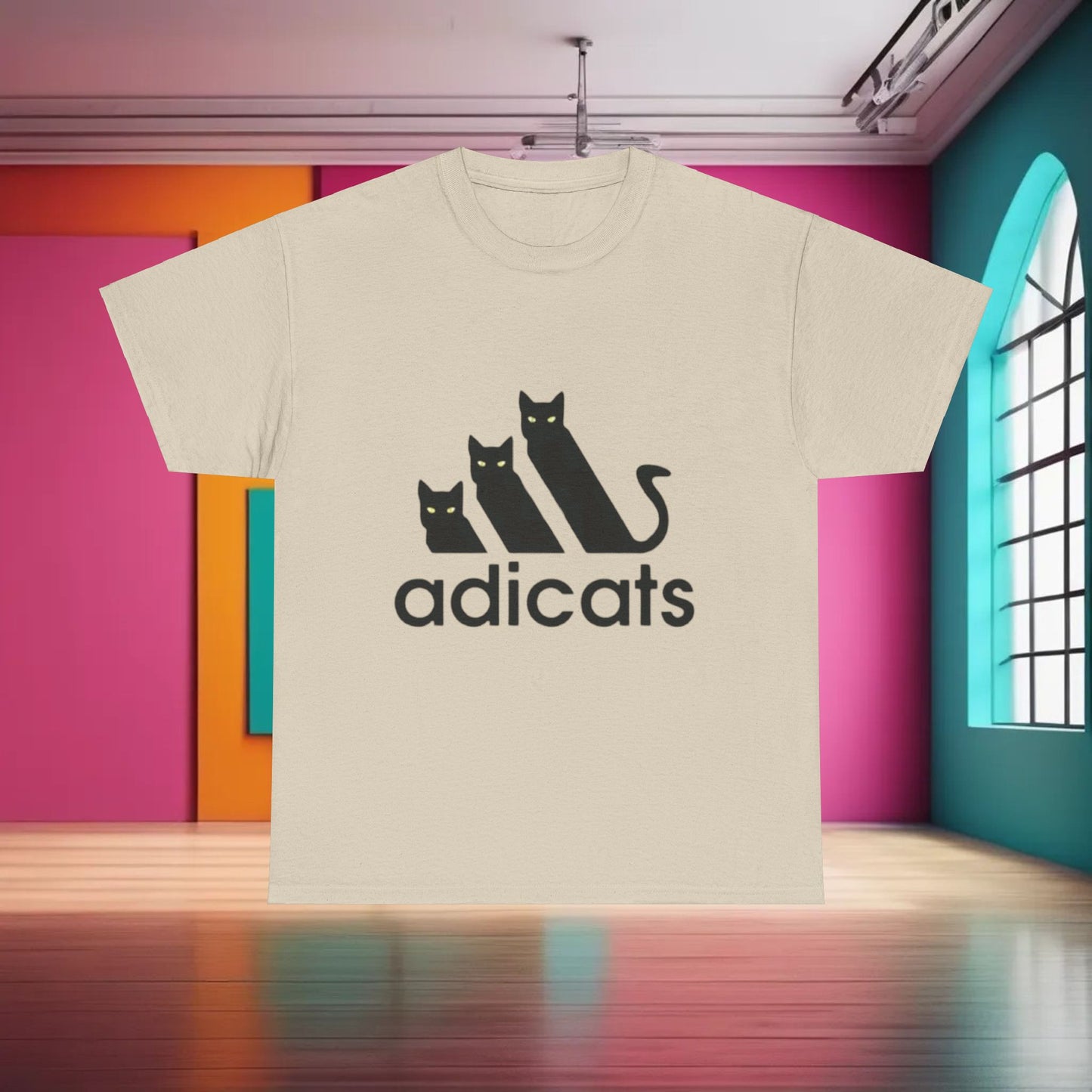 Adicats Logo Graphic T-Shirt Urban Streetwear Unisex Cotton