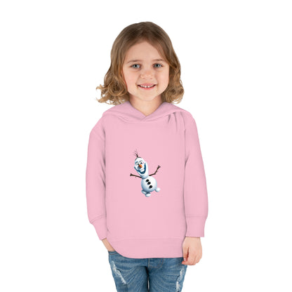 Graceful pink Girls Olaf Frozen Hoodie showcasing a joyful Olaf print, ideal for fashionable toddlers aged 2-5 years.