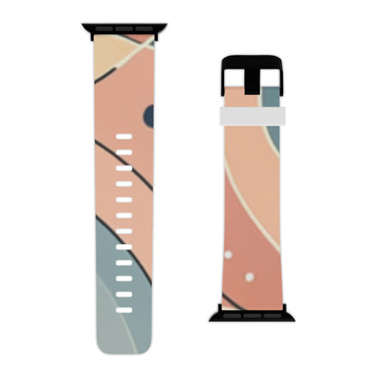 GraphixGenius Modern Pastel Pattern Apple Watch Strap - Elegant two-tone strap featuring a contemporary pastel design, perfect for modern accessory lovers.