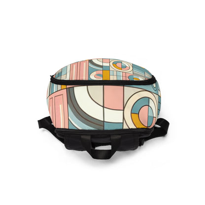 Spacious and stylish Contemporary Art Inspired Power Surge Backpack by Dazzling Dreams Studio, showcasing luxurious fabric and artistic design ideal for modern urban lifestyles.