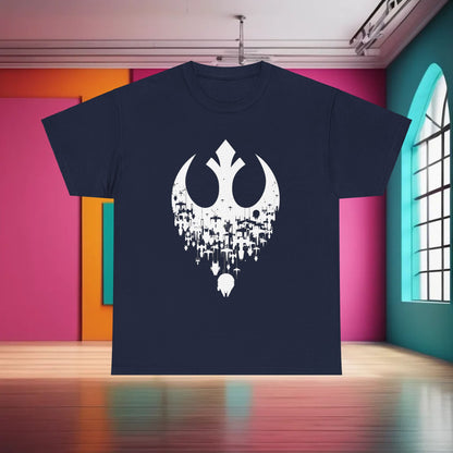 Stylish Star Wars Rebels Graphic T-Shirt in navy blue cotton, featuring a distinctive graphic, made for ultimate comfort and luxury.