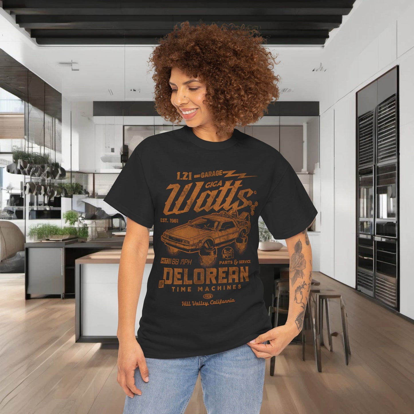 Delorean Back to the future Graphic T-Shirt Urban Unisex Cotton