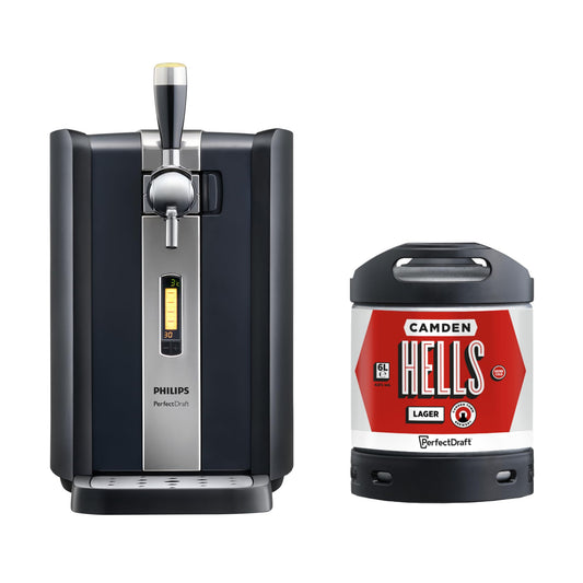PerfectDraft Phillips Machine Home Beer Cooler and Dispenser System HD 3720/25 and Camden Hells Keg