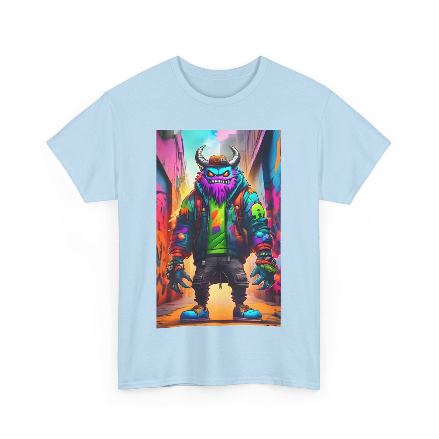 Street Monster Graphic T-Shirt, Urban Streetwear Top, Unisex Cotton