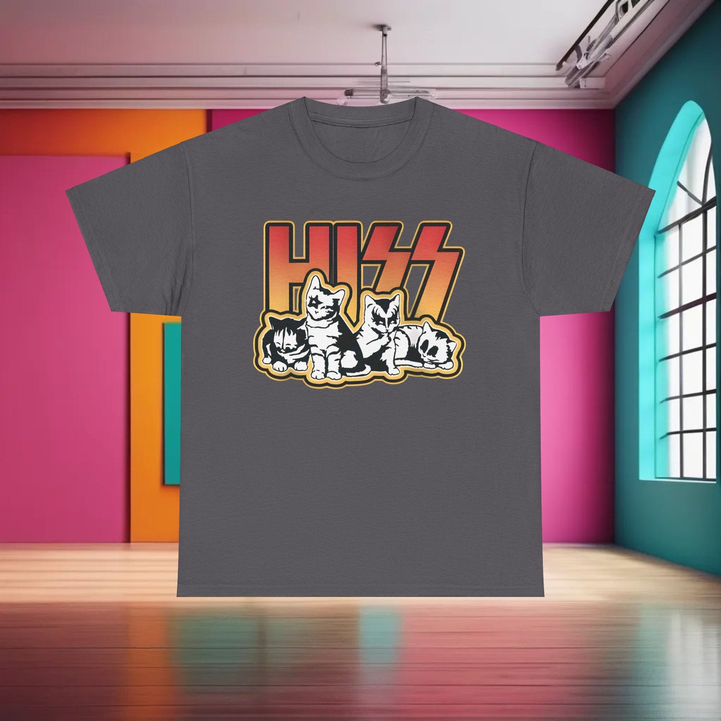 Hiss Cats Rock Band Star Wars Graphic T-Shirt Urban Unisex Cotton Tee