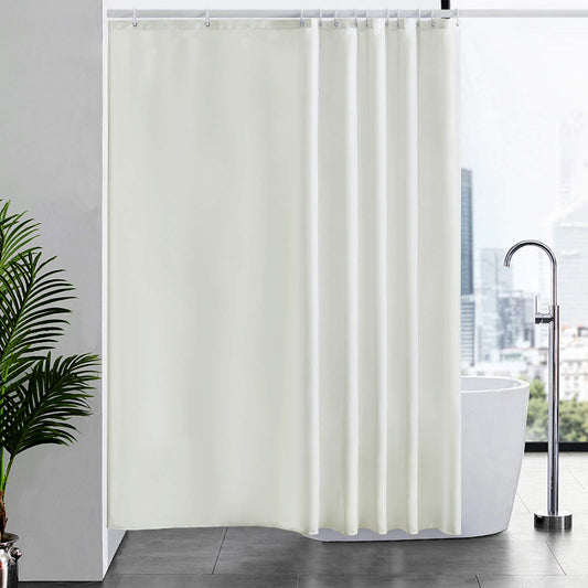 Furlinic Shower Curtain 78x78 Polyester Bath Teal Water Resistant Curtains Anti Mould 200cm Drop Weighted and Extra Wide for Bathtub in Wet Room