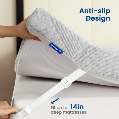 NewentorLife Mattress Topper Small Double Bed, Small Double Foam Mattress Topper with 100-Night Sleep Trail