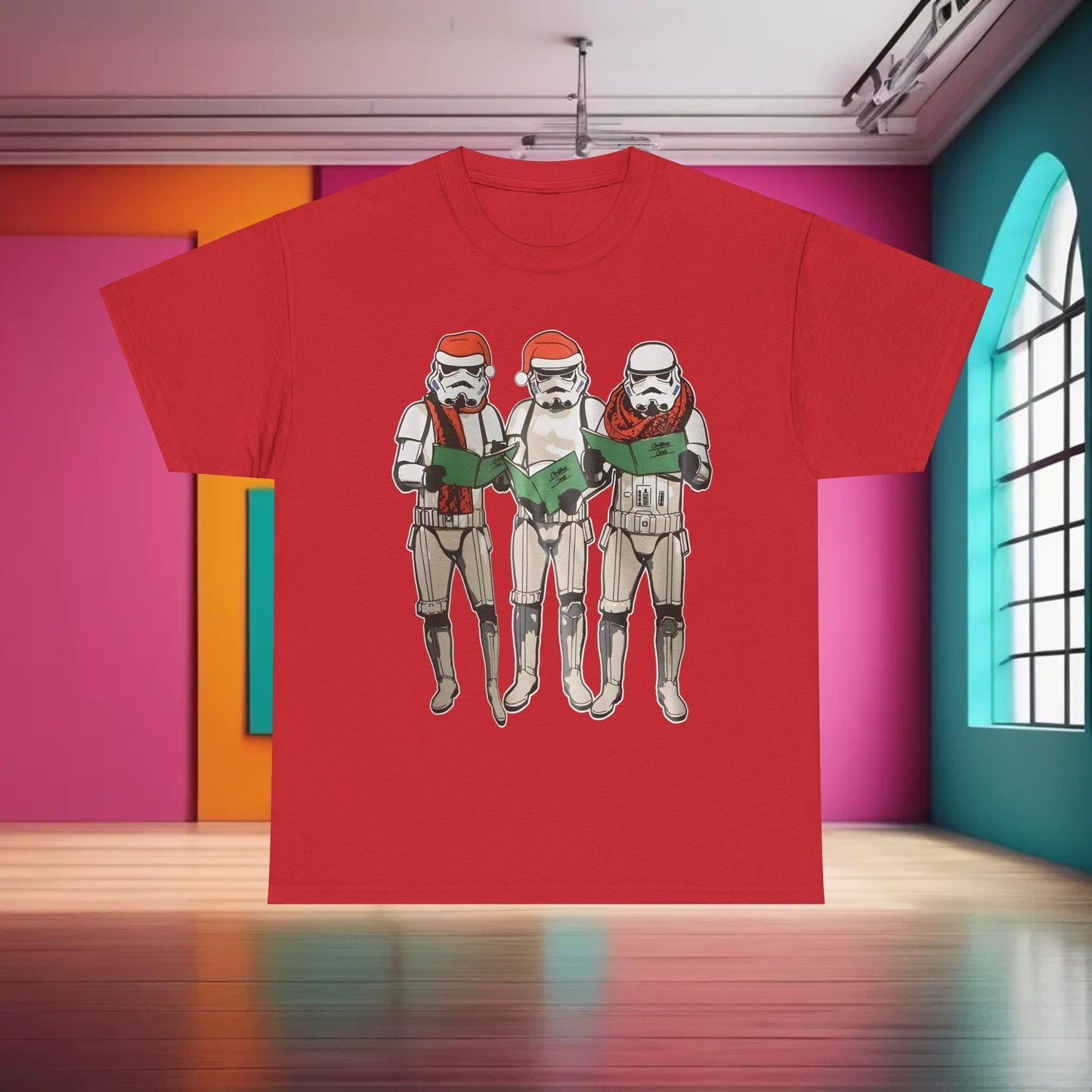 Carol Singing Stormtroopers Star Wars Graphic T-Shirt Urban Unisex Cotton Tee