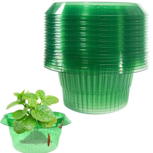 Smaxcn Pack of 20 Snail Collar Plastic Snail Protection Rings, Snail Fence Garden, Snail Protection for Your Salad Plants and Cabbage