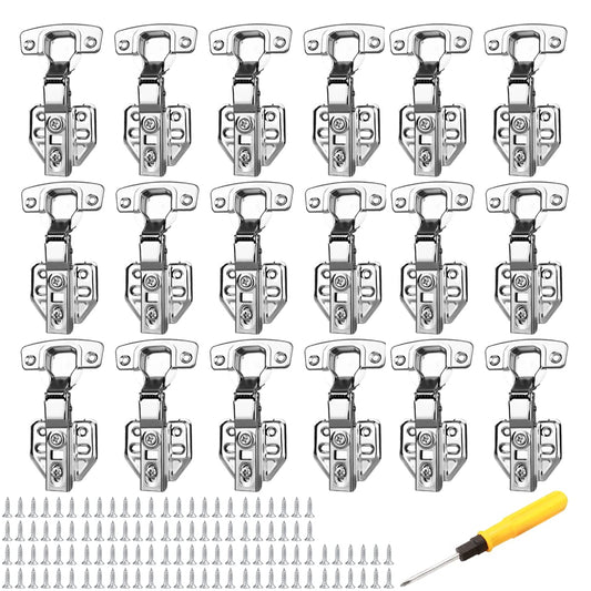 Kitchen Cupboard Hinges 18 PCS 110 Degree Soft Close Hinges Full Overlay Kitchen Door Hinge Stainless Steel Kitchen Cupboard Hinges Soft Close Hinges