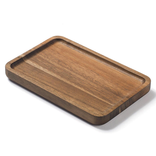 Bathroom Vanity Tray, Bathroom Tray for Counter, Toilet Tank Tray, Wood Bathroom Tray for Organizing and Home Decor (20 x 13 x 2 cm)