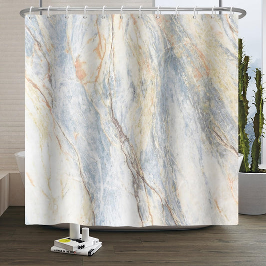 Xiaoterna 120x200cm Marble Shower Curtain Vintage Brown Texture Waterproof Polyester Bathroom Curtain Luxury Modern Aesthetic Artistic Machine