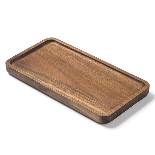 Bathroom Vanity Tray, Bathroom Tray for Counter, Toilet Tank Tray, Wood Bathroom Tray for Organizing and Home Decor (25 x 13 x 2 cm)
