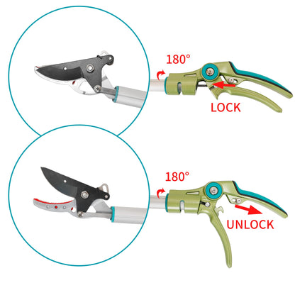 GARTOL Tree Pruner,130cm Tree loppers Long Reach Lightweight & Strong, Fruit Picker, Lightweight Aluminum Handle for Tree Branch Cutter